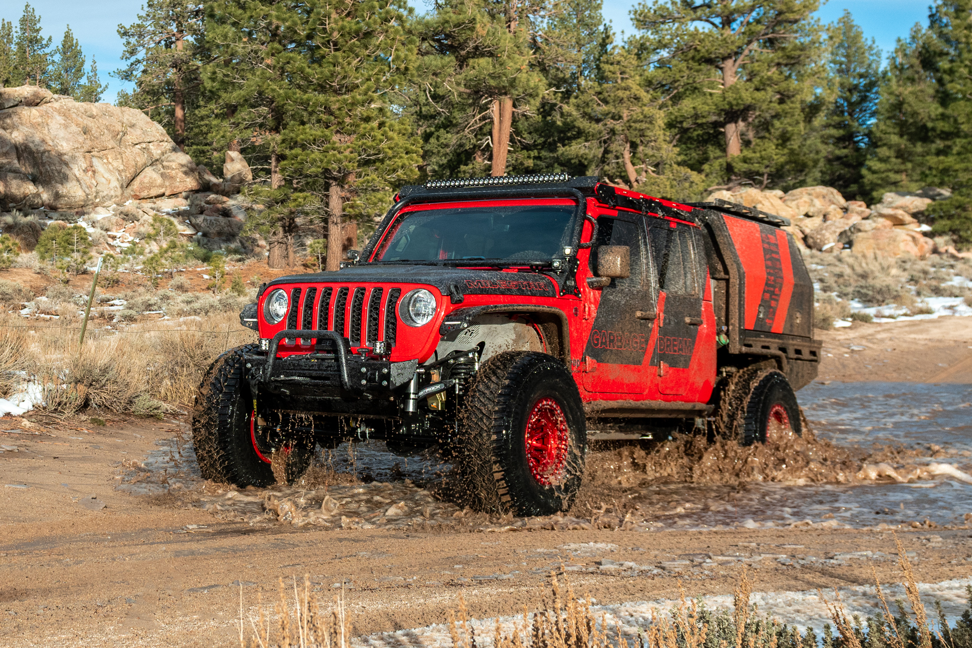 milestar patagonia xt on red jeep gladiator