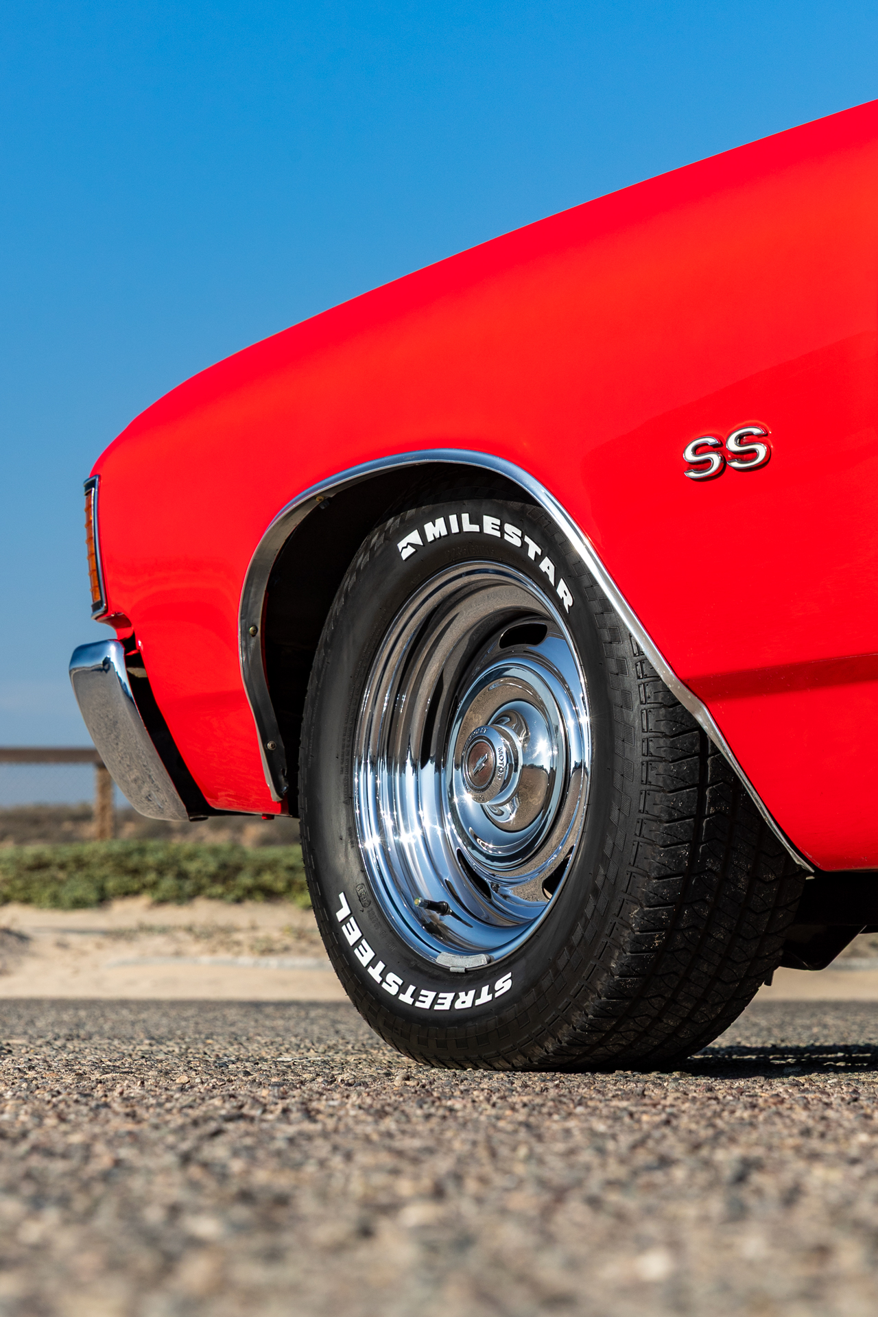milestar streetsteel on red chevrolet el camino